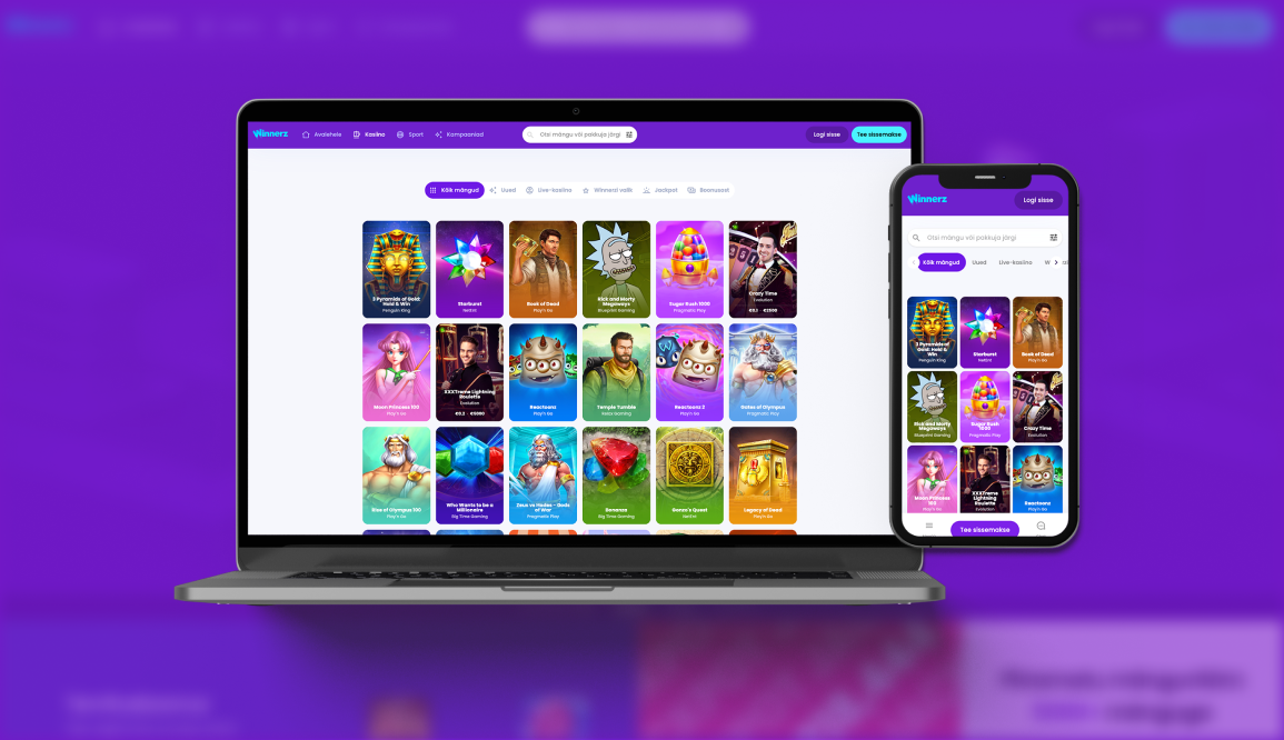 Capture d'écran de l'app Winnerz Casino
